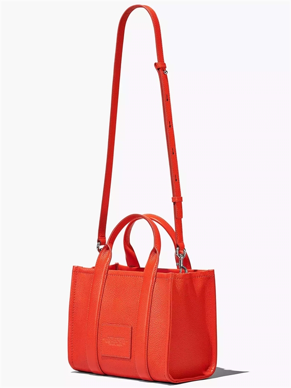 Marc Jacobs The Leather Mini Tote Bag, Electric Orange